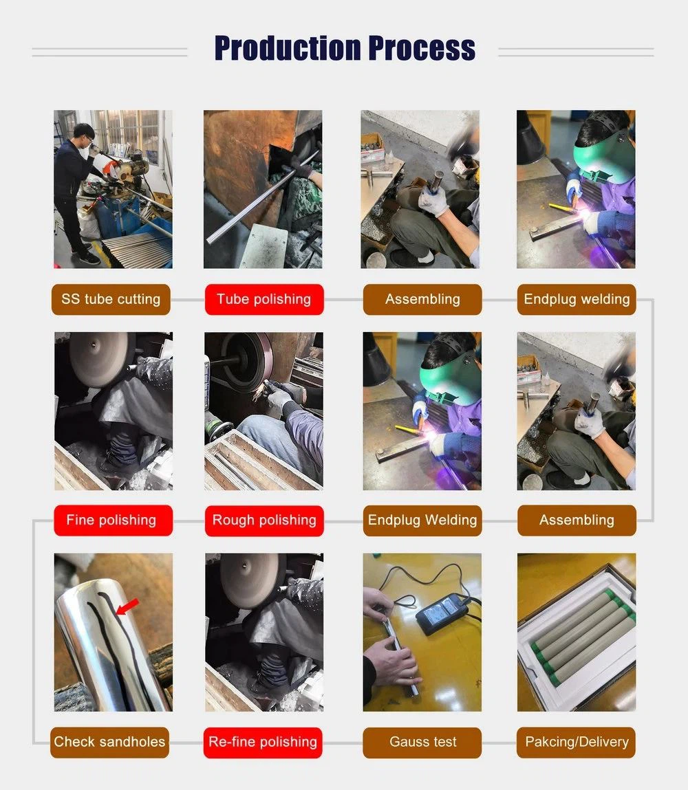 Iron Removal Neodymium Magnetic Rods 14000GS Food G