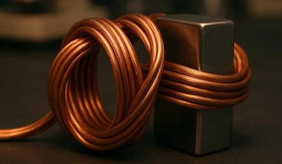 Copper and magnet Copper and magnet