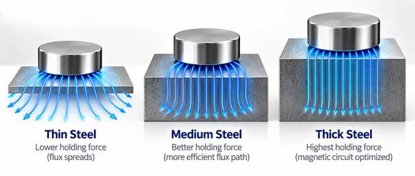 The effect of material thickness on suction The effect of material thickness on suction