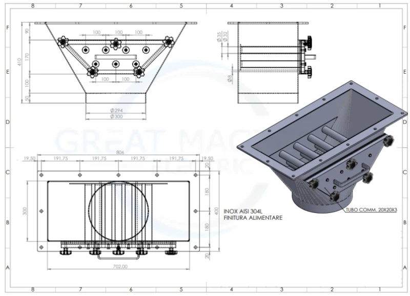 Drawer magnet technical drawing Drawer magnet technical drawing