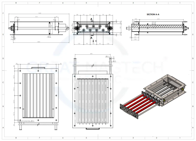Drawer magnet technical drawing Drawer magnet technical drawing
