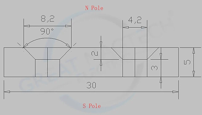 Countersunk Magnet Technical Drawing Countersunk Magnet Technical Drawing